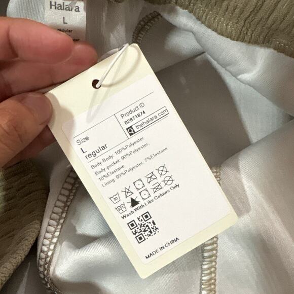 NWT Halara Ribbed High Waisted Pocket Wide Leg Casual Pants Womens Large Casual - Picture 5 of 9